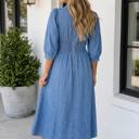  Georgette Zipper Midi Dress