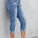  Georgia Skinny Distressed Capri Jeans