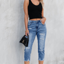  Georgia Skinny Distressed Capri Jeans