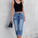  Georgia Skinny Distressed Capri Jeans