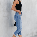  Georgia Skinny Distressed Capri Jeans