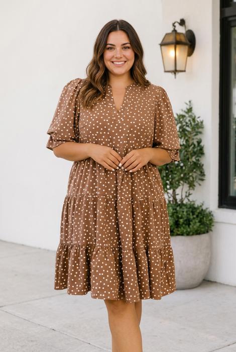 Gia Long Sleeve Shift PLUS Dress