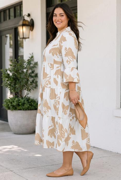 Giovannna Line Long PLUS Dress