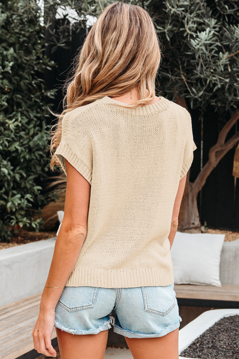 Giselle applique Cap Sleeve Sweater