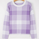  Giuliana Ribbed Trim Loose Sweater