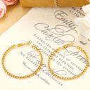  Gold Twisted Large Hoop Earrings