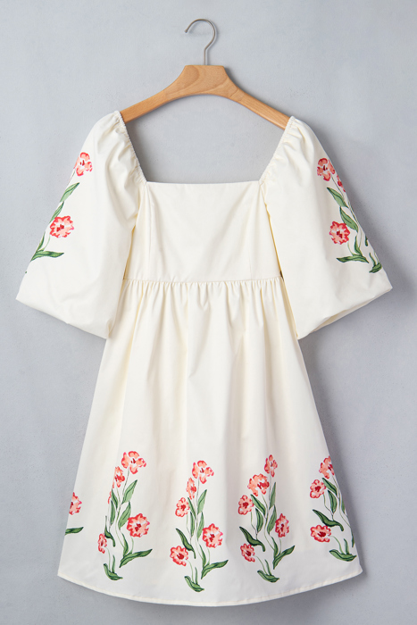 Greta Puff Sleeve Babydoll Dress
