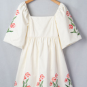  Greta Puff Sleeve Babydoll Dress