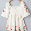  Greta Puff Sleeve Babydoll Dress