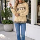 Parchment Medium Gwendolin Letter Graphic Baggy Sweatshirt