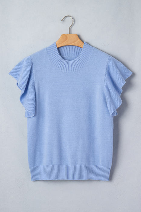 Hadassah Ruffle Short Sleeve Sweater