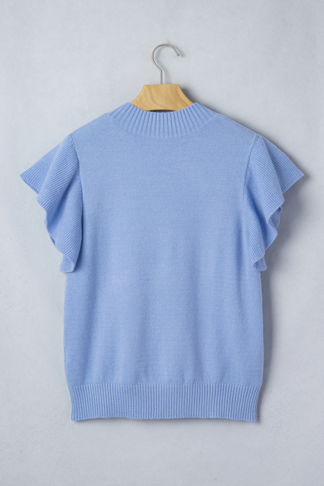Hadassah Ruffle Short Sleeve Sweater