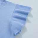  Hadassah Ruffle Short Sleeve Sweater