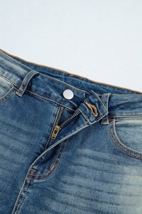 Hadlee Detail Flare Leg Jeans
