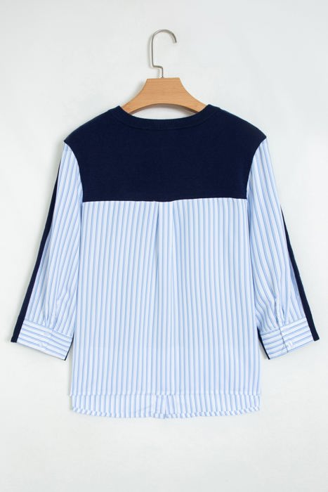 Hadlee Striped Pullover Sweater Long Sleeve Top