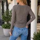  Hadleee Lace Trim Detail Long Sleeve Top