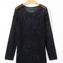 Black Small Hadley Crochet Hollow-out Sweater
