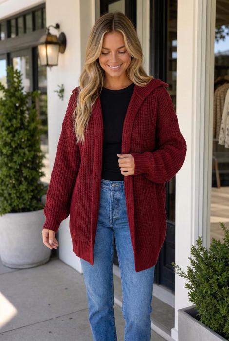 Haidyn Knit Oversized Front Sweater