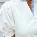  Halle Collar Short Sleeve Blouse