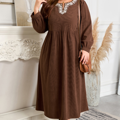 Hallie High Waist Midi PLUS Dress