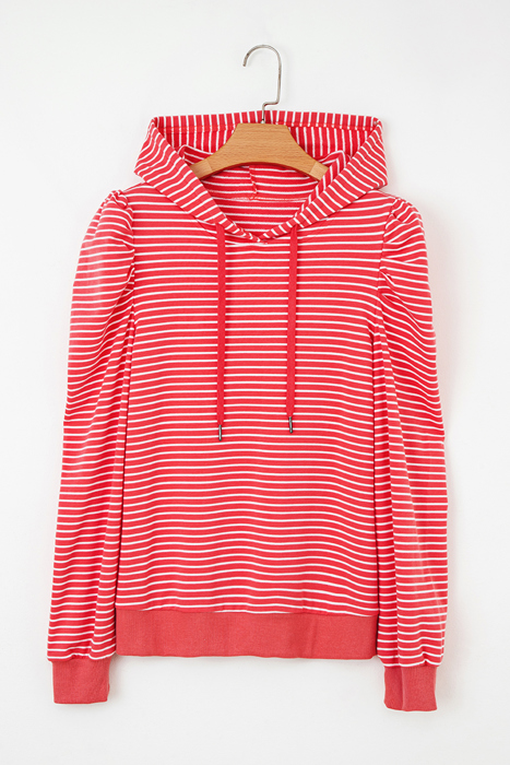 Hallie Puff Sleeve Stripe Hoodie