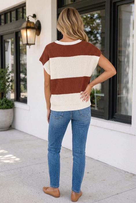 Hallie Short Sleeve Loose Sweater