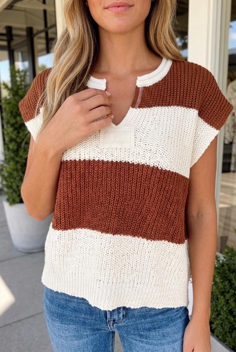 Hallie Short Sleeve Loose Sweater