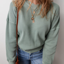  Halo Knit Drop Shoulder Top