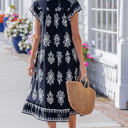  Halo Short Sleeve Midi Dress