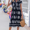 Halo Short Sleeve Midi Dress