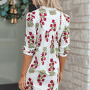  Halo Sleeve Loose Floral Dress