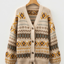 Hana Pattern Knitted Cardigan Sweater