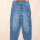  Hana Wash Cuffed Barrel Jeans