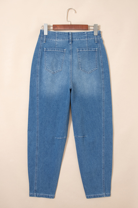 Hana Wash Cuffed Barrel Jeans