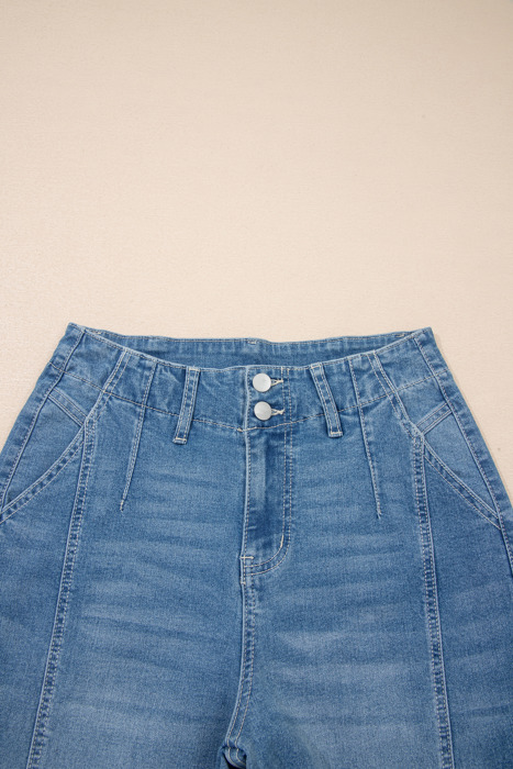 Hana Wash Cuffed Barrel Jeans