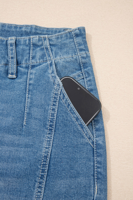 Hana Wash Cuffed Barrel Jeans