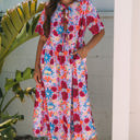 Rose XL Hannah Floral Tied Front High Waist Long Dress