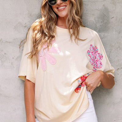 Hannah Flower Patched Loose Top