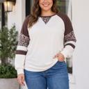 Beige Harleigh Long Sleeve Blouse Long Sleeve PLUS Top