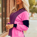  Haven Stripe Loose Fit Long Sleeve Top