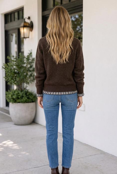 Haydyn Ruffle Trim Pullover Sweater