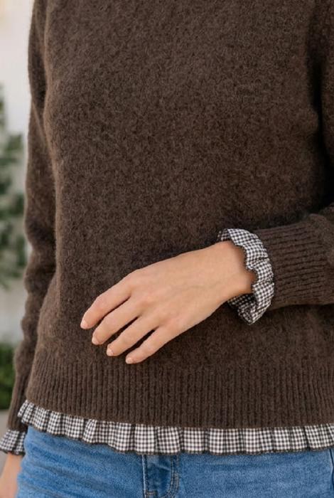Haydyn Ruffle Trim Pullover Sweater