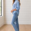  Haylee Striped Patchwork Down Shacket
