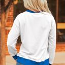  Heaven Striped Detail Baggy Sweatshirt