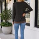  Heaven Trim Decor Long Sleeve Top