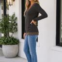  Heaven Trim Decor Long Sleeve Top