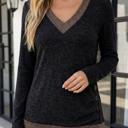  Heaven Trim Decor Long Sleeve Top