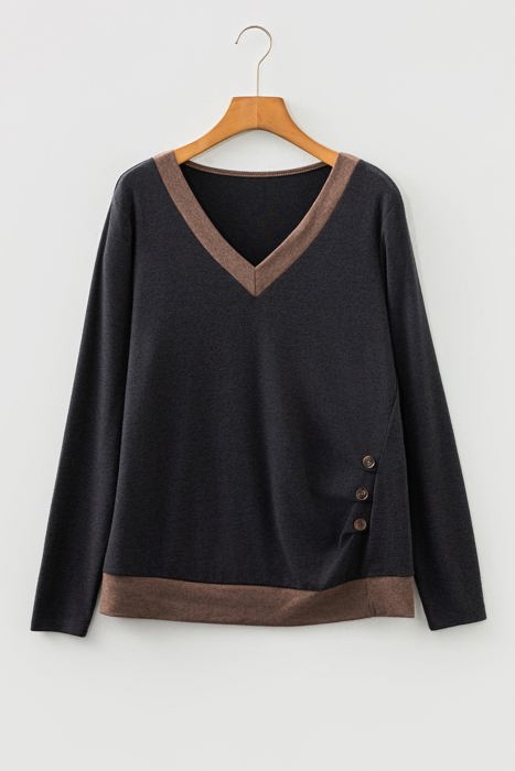 Heaven Trim Decor Long Sleeve Top