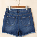  Holland Hem Distressed Whiskery Shorts