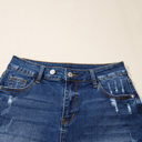  Holland Hem Distressed Whiskery Shorts